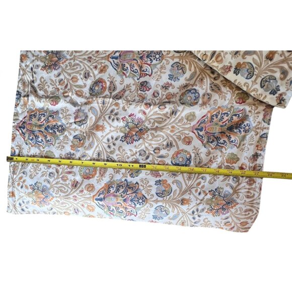 Ralph Lauren "Marrakesh" King Pillowcases Paisley Floral Cotton Beige Multicolor - Picture 6 of 12